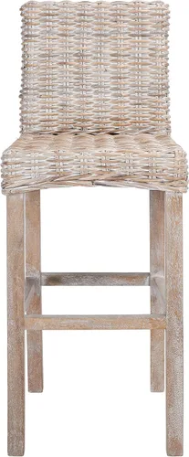 Miniatura 12 de SAFAVIEH Furniture - Taburete de bar Tobie Rattan - Altura del asiento de 29.53 pulgadas - Marrón miel lavado - Madera de mango - Diseño de asiento