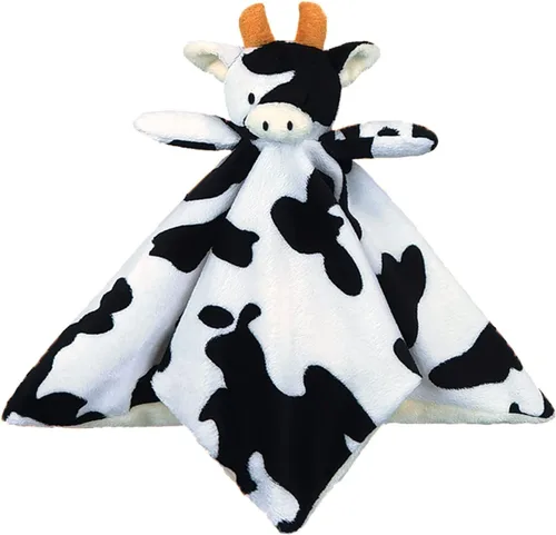 Miniatura 7 de Manta suave de seguridad de animales de peluche de vaca bebé, manta amorosa de personaje de vaca de felpa, regalo de baby shower/cuarto de bebé