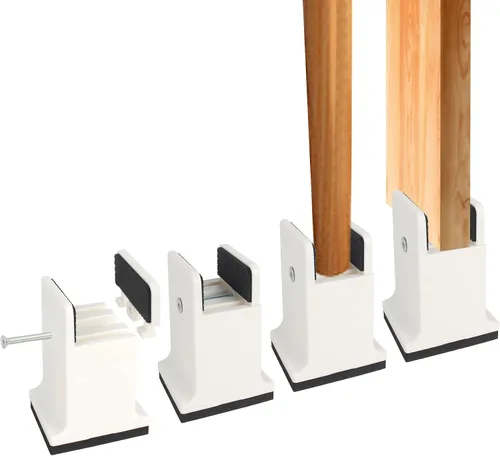 DEDU Elevadores de cama con abrazadera de tornillo ajustable, elevadores de sofá de 3 pulgadas, resistentes, paquete de 4 unidades que soportan