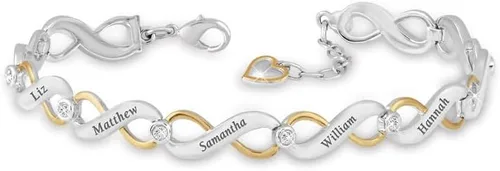 Miniatura 2 de The Danbury Mint Pulsera de diamantes personalizada para el Día de la Madre - 8 nombres
