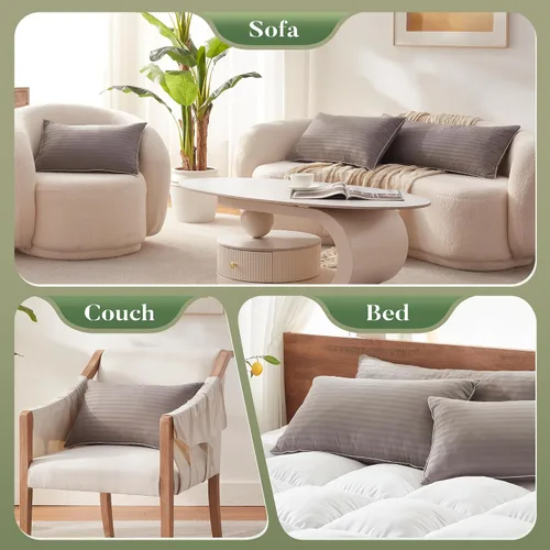 Miniatura 2 de Relleno de almohada de espuma viscoelástica de 36 x 56 cm, relleno de almohada lumbar premium para almohada decorativa, sala de estar, sofá