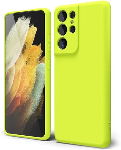 Miniatura 94 de oakxco Funda para teléfono Samsung Galaxy S21 Ultra con agarre de silicona líquida, bonita funda delgada y delgada de goma suave de TPU lisa