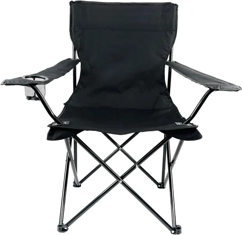 Miniatura 5 de Silla plegable portátil para acampar al aire libre [grande] (negro)