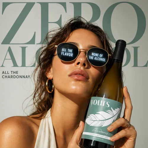 Miniatura 2 de YOURS Non-Alcoholic Wine Alternativa de vino premiada premium, sin alcohol y fruta de monje endulzada - Botella de 25.4 fl oz (Chardonnay)