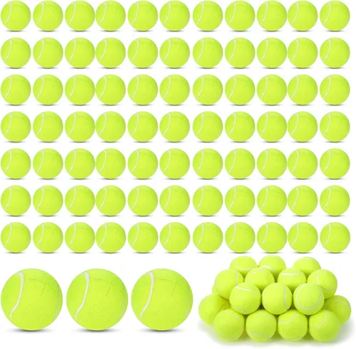 Miniatura 7 de Macarrie 100 pelotas de tenis precortadas a granel para patas de muebles, pelotas de tenis, sillas de pelotas de tenis, fundas para pies para Negro