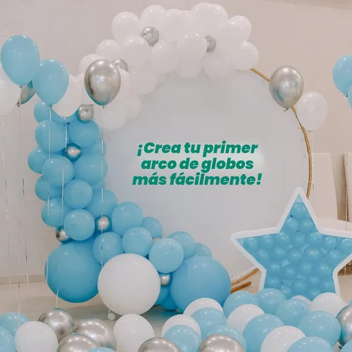 Miniatura 5 de Kit de arco de globos, tira de guirnalda de globos de 82 pies de fácil bricolaje y 500 puntos de pegamento para arco de globos, decoración