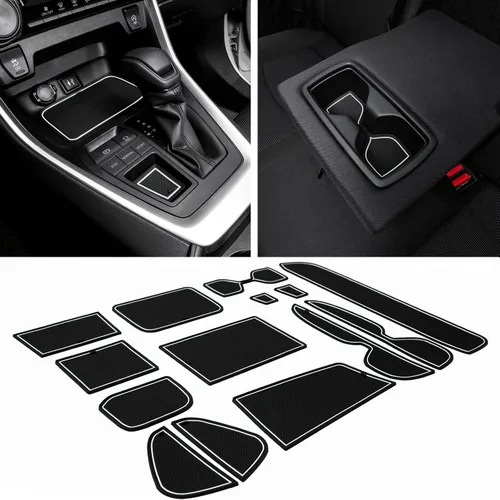Miniatura 11 de JDMCAR Accesorios de revestimiento compatibles con Toyota RAV4 2019-2024 2025 y RAV-4 Prime 2021-2025, soporte de tazas de ajuste personalizado