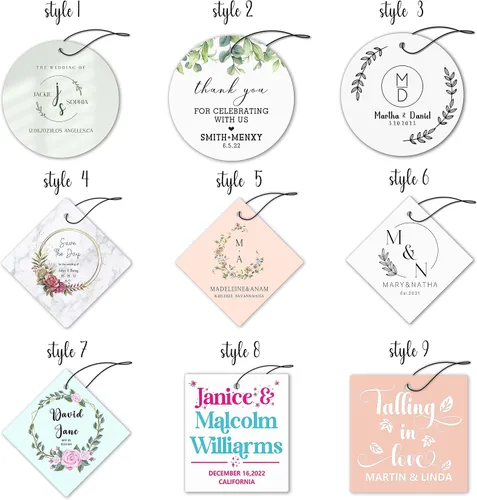 Miniatura 2 de 50 ambientadores de aire personalizados para boda a granel, ideas de recuerdos de boda, recuerdos de invitados, aromas, ambientador, regalo