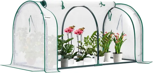 Miniatura 14 de VIVOSUN Invernadero portátil para caminar de 49 x 49 x 63 pulgadas, con cubierta de PVC y base desmontable, emergente instantáneo y plegable, mini