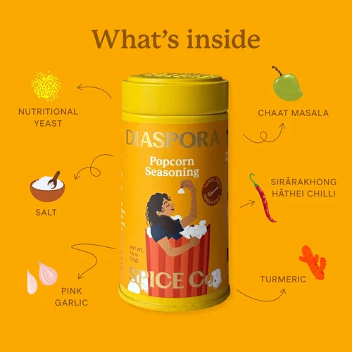 Miniatura 5 de Diaspora Spice Co. Popcorn Seasoning – Gourmet Spice Blend for Popcorn, Snacks & Movie Night – Fresh, Single-Origin Spice blend with Chili, Turmeric