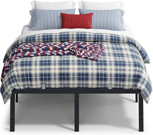 Miniatura 21 de VASAGLE Base de cama de metal tamaño individual de 14 pulgadas de alto, capacidad de peso de 550 libras, no necesita somier, con almacenamiento