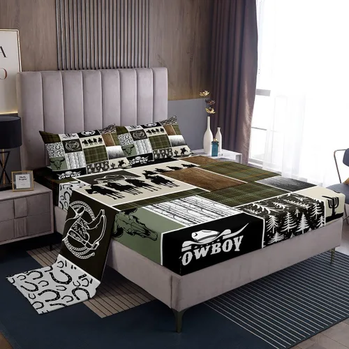 Miniatura 8 de Juego de sábanas de dibujos animados para niños, tamaño King, bonito juego de ropa de cama de esquí de animales árticos, decoración de habitación