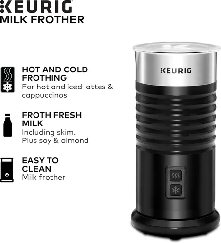 Miniatura 3 de Espumador Independiente Keurig Funciona con Leche No Láctea, Espumado Caliente y Frío, 6 Oz, Negro