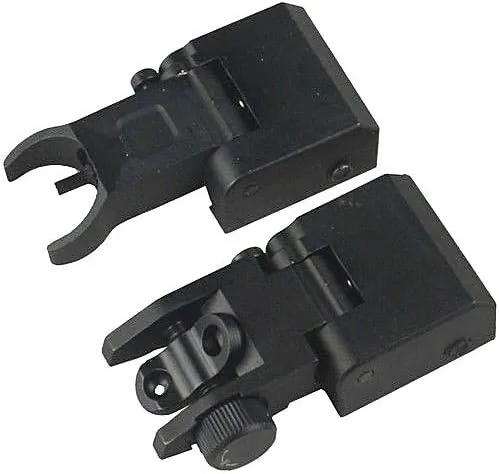 Miniatura 6 de El frente y trasero de aluminio de las miras del hierro del color del negro BUIS se levantan para Picatinny/Weaver