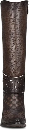 Miniatura 3 de Cuadra Botas altas para mujer en cuero bovino marrón
