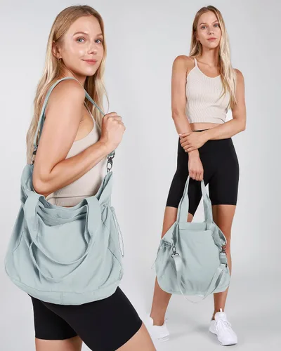 Miniatura 2 de ASLABCREW Bolsa de mano para mujer, 18L con cincha lateral con correa ajustablebolsa de mano extra, bolsa de hombro ligera