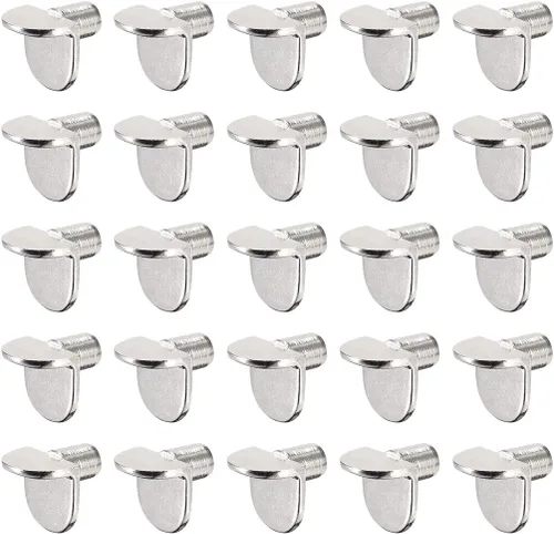uxcell Clavija de soporte para estante, soporte en forma de L de 0.197 in, clavijas de soporte de estante de armario de muebles, para suministros de