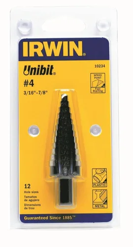 Miniatura 10 de Irwin Tools UniBit broca escalonada de 3/16 in a 1/2 in
