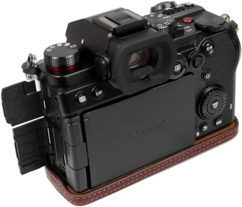 Miniatura 4 de Rieibi Panasonic S5 - Funda de piel auténtica para cámara compatible con Panasonic Lumix DC-S5, DC-S5II, DC-S5IIX, color negro
