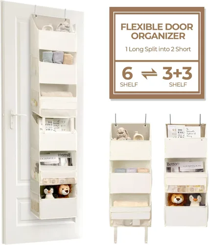 Miniatura 13 de GRANNY SAYS Organizador sobre la puerta, 5 estantes detrás de la puerta con 8 bolsillos y ventana transparente, anti inclinación, almacenamiento