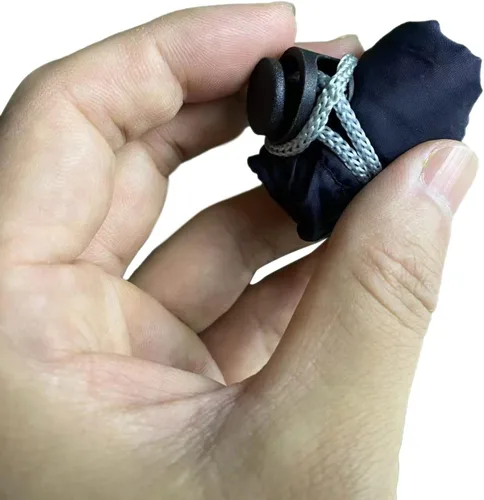 Miniatura 2 de Paquete de 5 bolsas de almacenamiento con cordón de nailon ultraligero, Negro -, Cordón