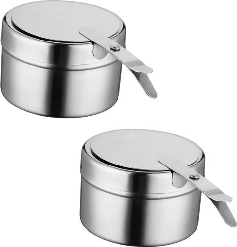 DOITOOL Soporte para latas de combustible de acero inoxidable, 2 unidades, latas de combustible para calentador de alimentos, soporte de combustible