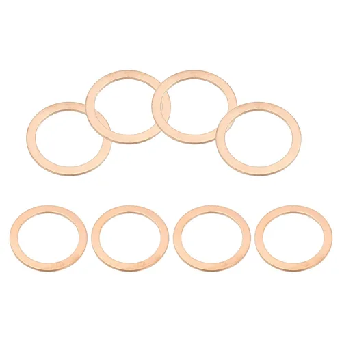 Miniatura 37 de PATIKIL Anilla de arandela de cobre M4, 25 piezas, 4mm ID 8mm OD 1mm de espesor, arandela plana métrica de sello de cobre para tornillos, pernos