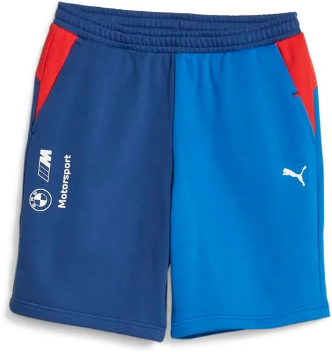 PUMA Pantalones cortos de forro polar para hombre BMW M Motorsport Essentials de 8.6 pulgadas, pantalones cortos casuales con cordón