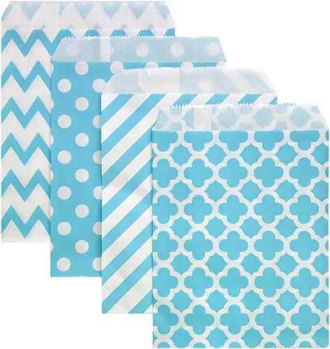 Miniatura 13 de KEYYOOMY 100 bolsas amarillas para bufé de dulces, pequeñas bolsas de galletas, bolsas de papel de lunares para bodas, fiestas de cumpleaños