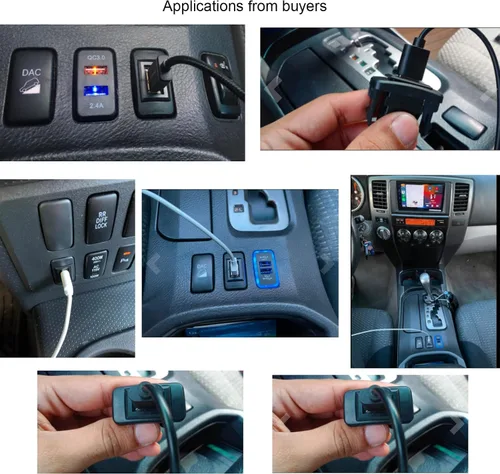 Miniatura 3 de MOTONG Cargador de coche USB compatible con Toyota VIGO, adaptador de cargador de coche USB macho a hembra (1.575 x 0.787 in)