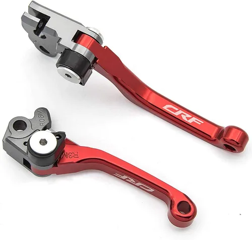 Miniatura 7 de Palancas de embrague y freno pivotantes para Dirt Bike CRF125F CRF 125 F 125FB 2020 2021 2022 2023 2024 2025 CNC plegables en rojo
