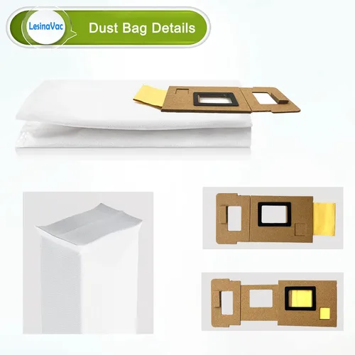 Miniatura 4 de Paquete de 12 bolsas de polvo – S7 compatibles con aspiradora Roborock S7+, gran capacidad de 3 L, base de vacío automático