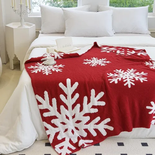 NIDITW - Manta ultrasuave y acogedora de Navidad, cobija de microfibra tejida, muy ligera y esponjosa, de forro polar, para sofá, sofá cama, 50 x 60