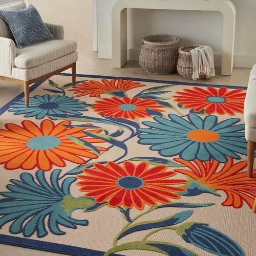 Miniatura 60 de Nourison Home Aloha - Alfombra beige de 2 pies 3 pulgadas x 12 pies, fácil de limpiar, no se desprende, para dormitorio, sala de estar, comedor