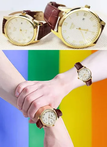 Miniatura 2 de SKMEI Par de relojes para parejas, hombres y mujeres, para él y para ella, juego de relojes para esposo, esposa, San Valentín, reloj de pulsera a