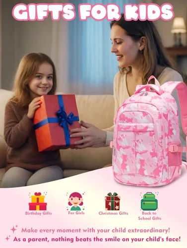 Miniatura 30 de BLUEFAIRY - Mochilas para niños y niñas, escuela primaria, jardín de niños