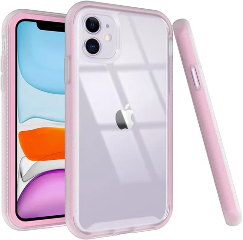 Miniatura 11 de Puxicu Funda acrílica 2 en 1 para iPhone 11 Pro, antiamarilleo, protección de grado militar, funda delgada a prueba de caídas para iPhone 11 Pro