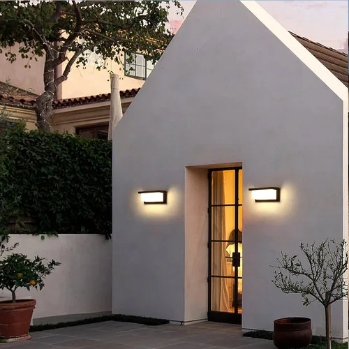 Miniatura 3 de Lámpara de pared para porche al aire libre, apliques de pared LED modernos de 18 W, 3000 K, lámpara de pared de aluminio, accesorios adecuados