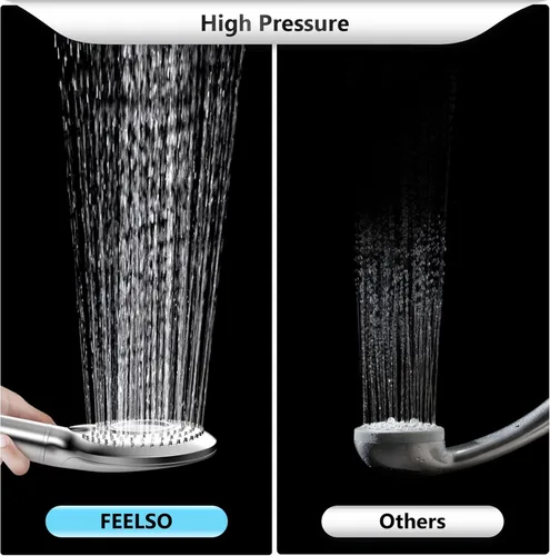 Miniatura 3 de FEELSO Cabezal de ducha filtrado con portátil, cabezal de ducha de alta presión con 3 modos de pulverización con manguera de 60 pulgadas, soporte