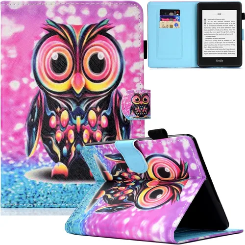Miniatura 12 de Funda para Kindle Paperwhite 2018, delgada funda protectora de piel sintética con función de apagado y encendido automático para Kindle Paperwhite