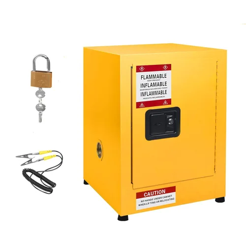 Gabinete inflamable de 17 x 17 x 22 pulgadas, gabinete seguro de acero galvanizado, estante ajustable, gabinete de almacenamiento inflamable para la