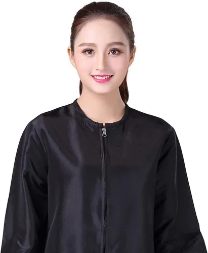 Miniatura 6 de Chaqueta profesional de estilista para peluquería, uniforme de cosmetología, con cremallera, para peluquería, ropa de trabajo, belleza, spa