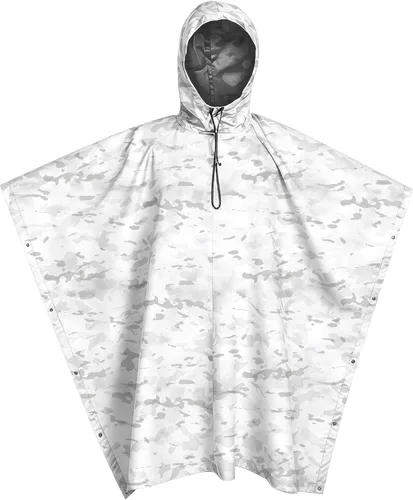 Miniatura 14 de GRVCN Poncho de lluvia militar, impermeable de camuflaje impermeable ligero al aire libre