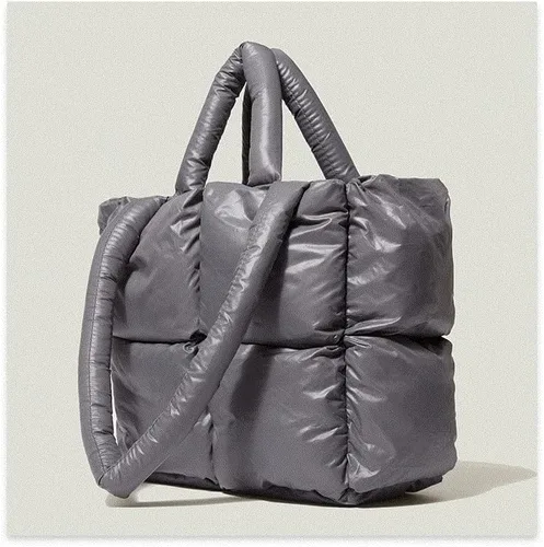 Miniatura 2 de Bolsa de mano acolchada grande para invierno, suave, acolchada, para hombro, de lujo, a la moda, para mujer
