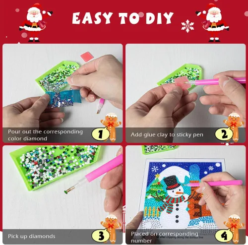 Miniatura 4 de Labeol Kit de arte de diamantes 5D para niños con marco de madera, arte y manualidades para niños de 6 a 8 años, 10 a 12 años, kit de pintura por