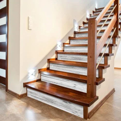 funlife 13 Piezas Pegatinas de Escalera de PVC Estilo Granja, Calcomanías de Escalera Despegar y Pegar, Pegatinas Autoadhesivas Impermeables para