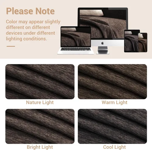 Miniatura 8 de MYSKY HOME Fundas de sofá seccional, funda para sofá, 2 piezas de funda de sofá en forma de L, funda deslizante para sofá de 2-3 cojines, manta