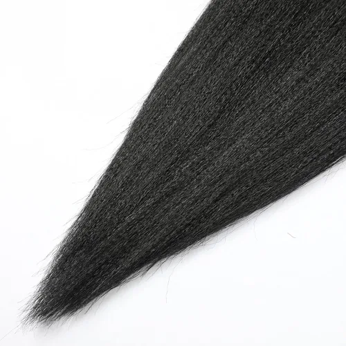 Miniatura 7 de Extensiones de cabello trenzado preestiradas color negro, 28 pulgadas, paquete de 8 trenzas sintéticas de ganchillo, cabello de ganchillo trenzado