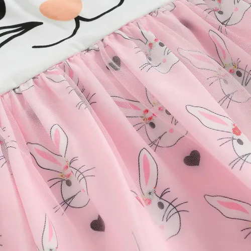 Miniatura 6 de Traje de Pascua para bebé niña, lindo vestido de conejo, vestido de lentejuelas sin espalda, vestidos de juego con tul para recién nacido, ropa