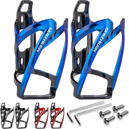 Soporte para botella de agua para bicicleta, portabotellas de ciclismo, paquete de 2 unidades, ultraligero de plástico duradero, portavasos para